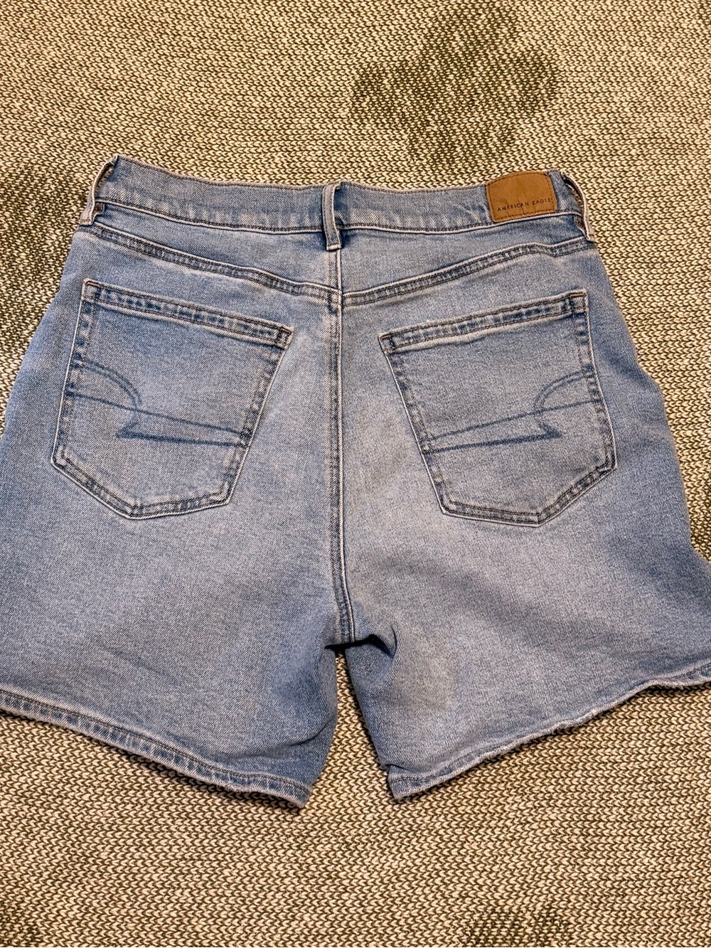 American Eagle Outfitters Light Blue Denim High-Rise Shorts